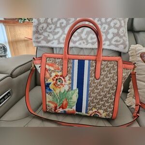 Lauren Ralph Lauren Monogram Floral Tote